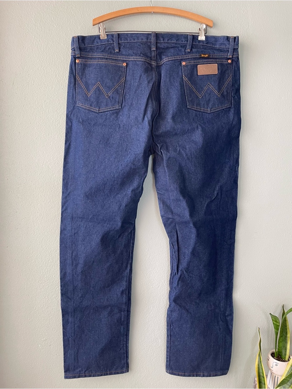Wrangler | 44x34 Dark Wash Straight Boot Cut Western Cowboy Jeans